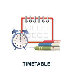 Timetable Icon 3d From Back To School Collection