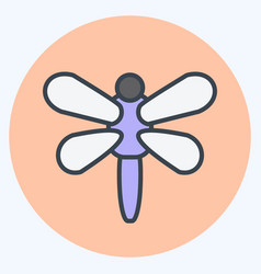 Firefly Icon In Trendy Color Mate Style Isolated