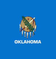 Flag Of Oklahoma Official Colors Flat