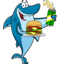 Happy Shark Cartoon Character