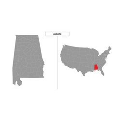 Map Of Alabama State United States