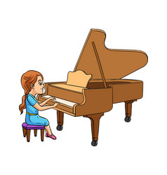 Pianist Cartoon Colored Clipart