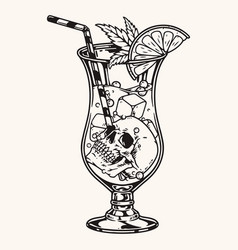 Aperol Spritz Vintage Sketch Monochrome