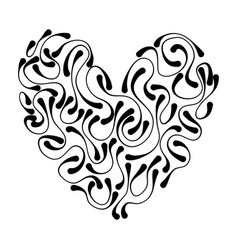 Heart Shape With Abstract Stoke Lines