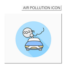 Car Emissions Color Icon