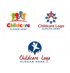 Childcare Babysitting Boy And Girl Logo Design