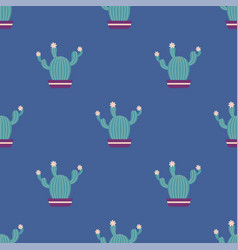 Cute Cacti In Boho Style Cactus Seamless Pattern