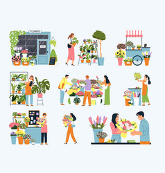 Flower Shop Icons Set