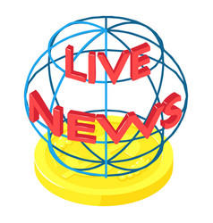 Live News Icon Isometric News