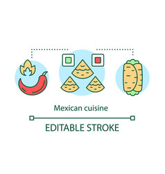 Mexican Cuisine Concept Icon South American