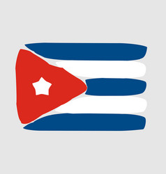 Painted Flag Of Cuba