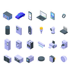 Internet Of Things Icons Set Isometric Iot