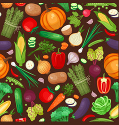 Vegetables Ingredients Seamless Pattern