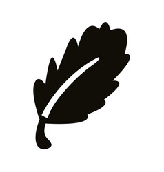 Autumn Serrated Leaf Silhouette Style Icon