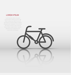 Bicycle Icon In Flat Style Bike Exercise On White