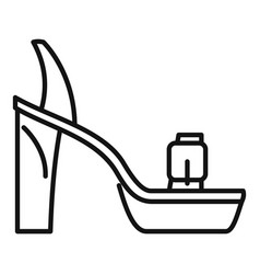 Feet Sandal Icon Outline Summer Shoe