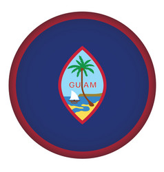 Guam Flag Round Shape