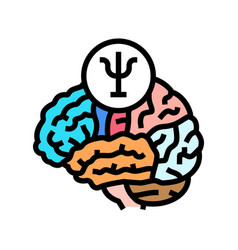 Psychology Brain Color Icon