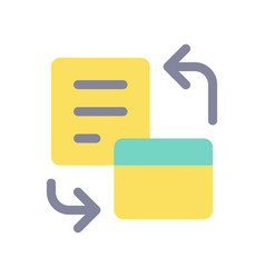 Bank Account Statement Flat Color Ui Icon