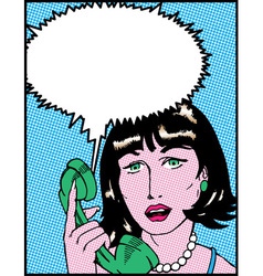 Comic Woman On Phone