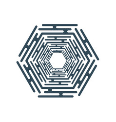 Hexagon Abstract Frame Border Shape Element