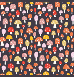 Mushroom Background Pattern Fall Seamless