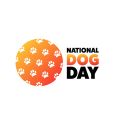 National Dog Day August 26 Holiday Concept