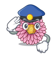 Police Gerbera Flower Pot Above Character Table