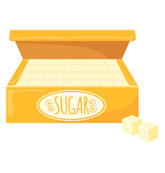 Paper Box With Sugar Cubes Sweet Blocks Package