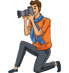 Photographer Cartoon Colored Clipart