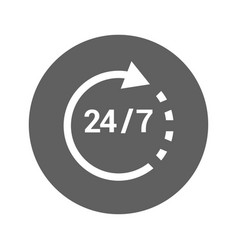 247 Availability Icon Gray Graphics