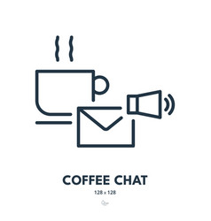 Coffee Chat Icon Cup Conversation Drink