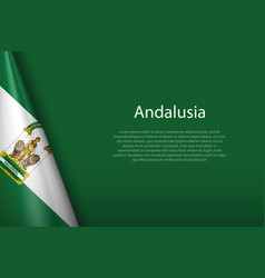 Flag Andalusia Community Of Spain Isolated On