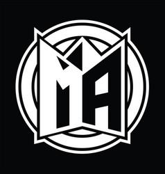 Ma Logo Monogram Circle Rounded Design