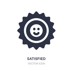 Satisfied Icon On White Background Simple Element