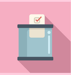 Vote Ballot Box Icon Flat Election Person