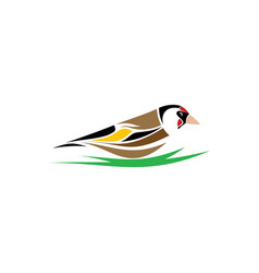 Goldfinch Colorful Bird Logo Icon