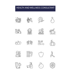 Health And Wellness Consultant Line Icons