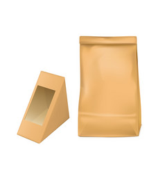 Paper Bag And Triangle Packaging Box For Sandwich