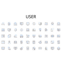 User Line Icons Collection Visionary Leader