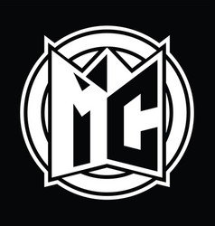 Mc Logo Monogram Circle Rounded Design