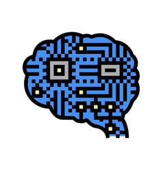 Technology Brain Color Icon