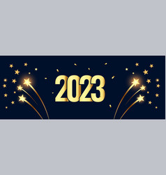 2023 New Year Celebration Banner With Bursting