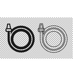 Black Garden Hose Icon Isolated On Transparent