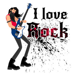 Cool Rocker Cartoon Musician