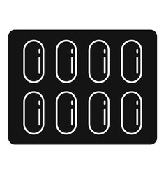 Dietary Pills Pack Icon Simple Style