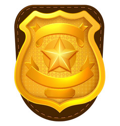 Golden Sheriff Badge Mockup Police Detective Sign