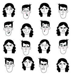 Man And Woman Face Expression Guy Girl Pattern