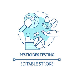 Pesticides Testing Turquoise Concept Icon