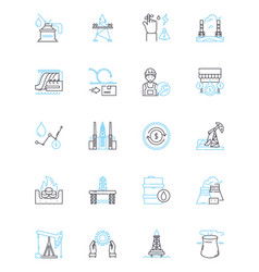 Construction Linear Icons Set Foundation